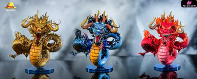 One Piece Luffy & Dragon GK Statue - One Piece Studio [In-Stock] - Full Payment / Gold Color / Blue Base Version - One