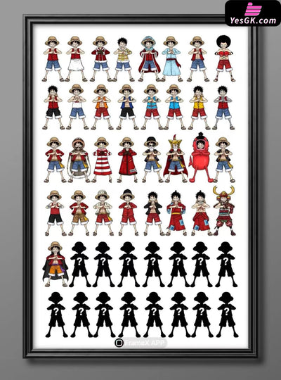 One Piece Luffy Micro-spray Painting First Decorative Painting - Tian Ge’s Painting Studio [Pre-Order] Full Payment