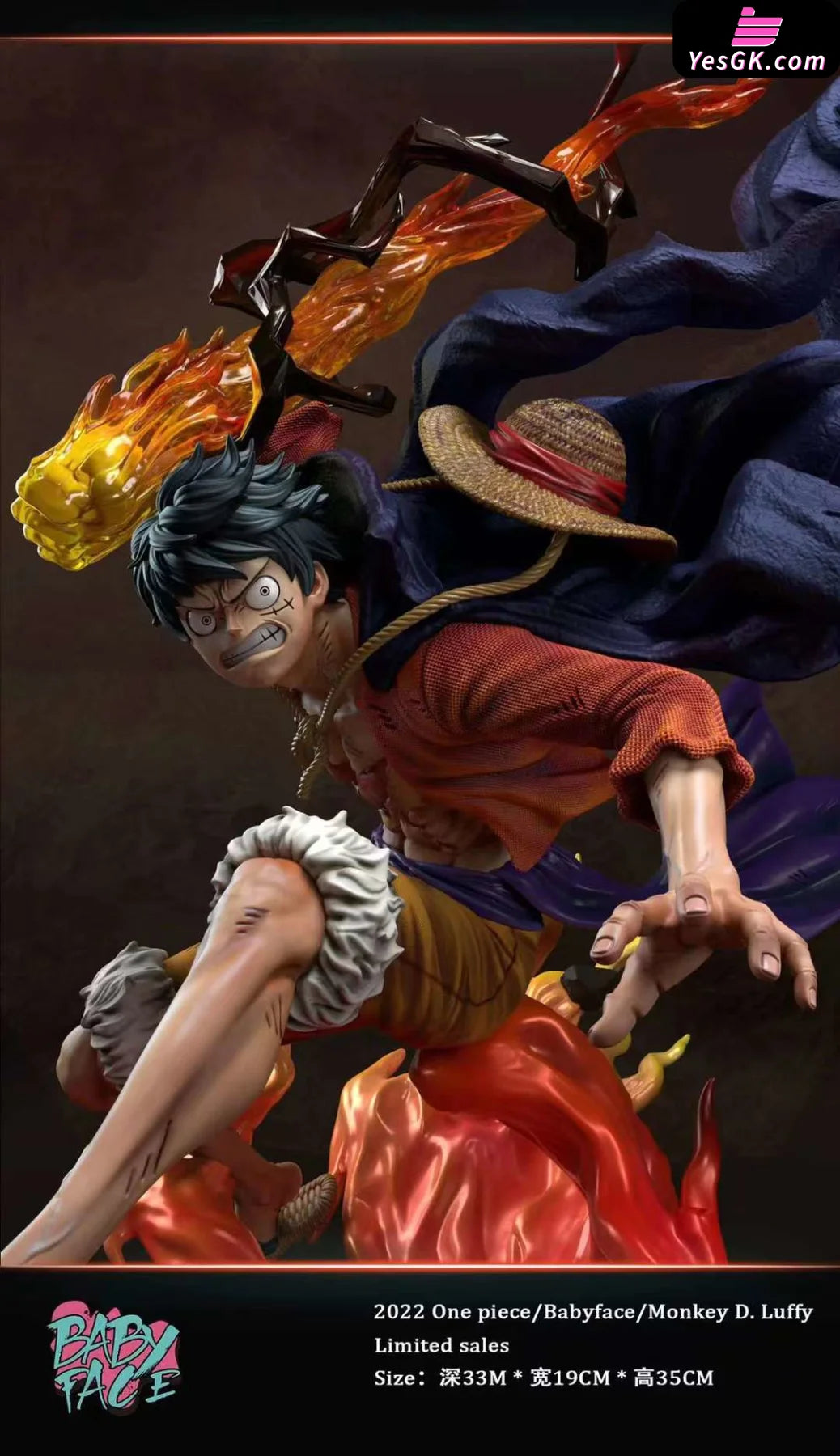 One Piece Monkey D. Luffy Fire Fist (Salute To Ace) Resin Statue - Baby Face Studio [Pre-Order]