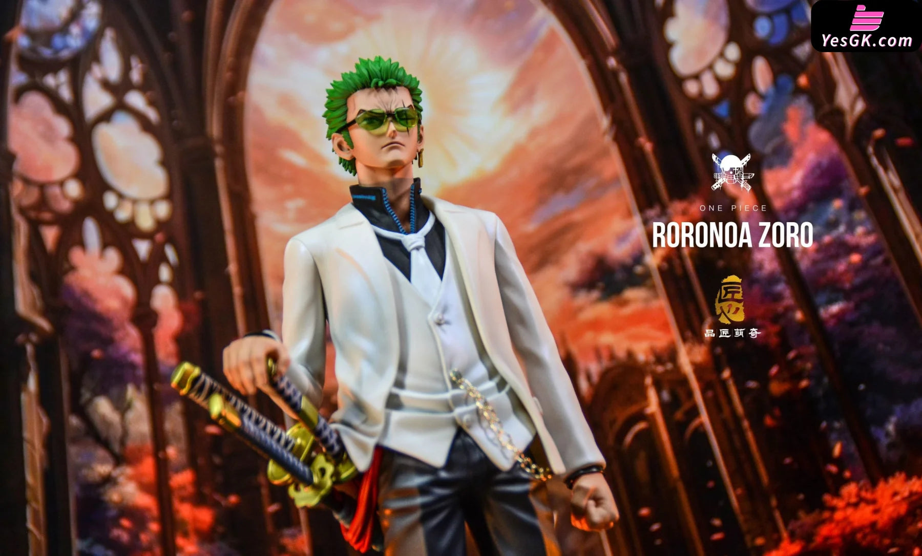 ★MANGOMANYPLEASE★ MONDO SHIRRING ONE PIECE (2colors) One Piece MQ053-Golden City ver Zoro (POP ratio) Statue