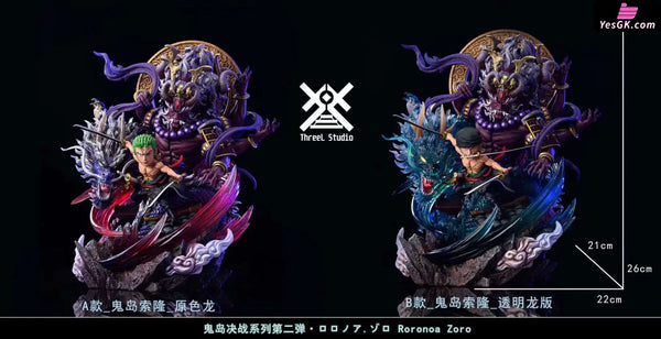 One Piece Onijima Battle Series #2 Asura Awakening Roronoa Zoro Resin Statue - Threel Studio