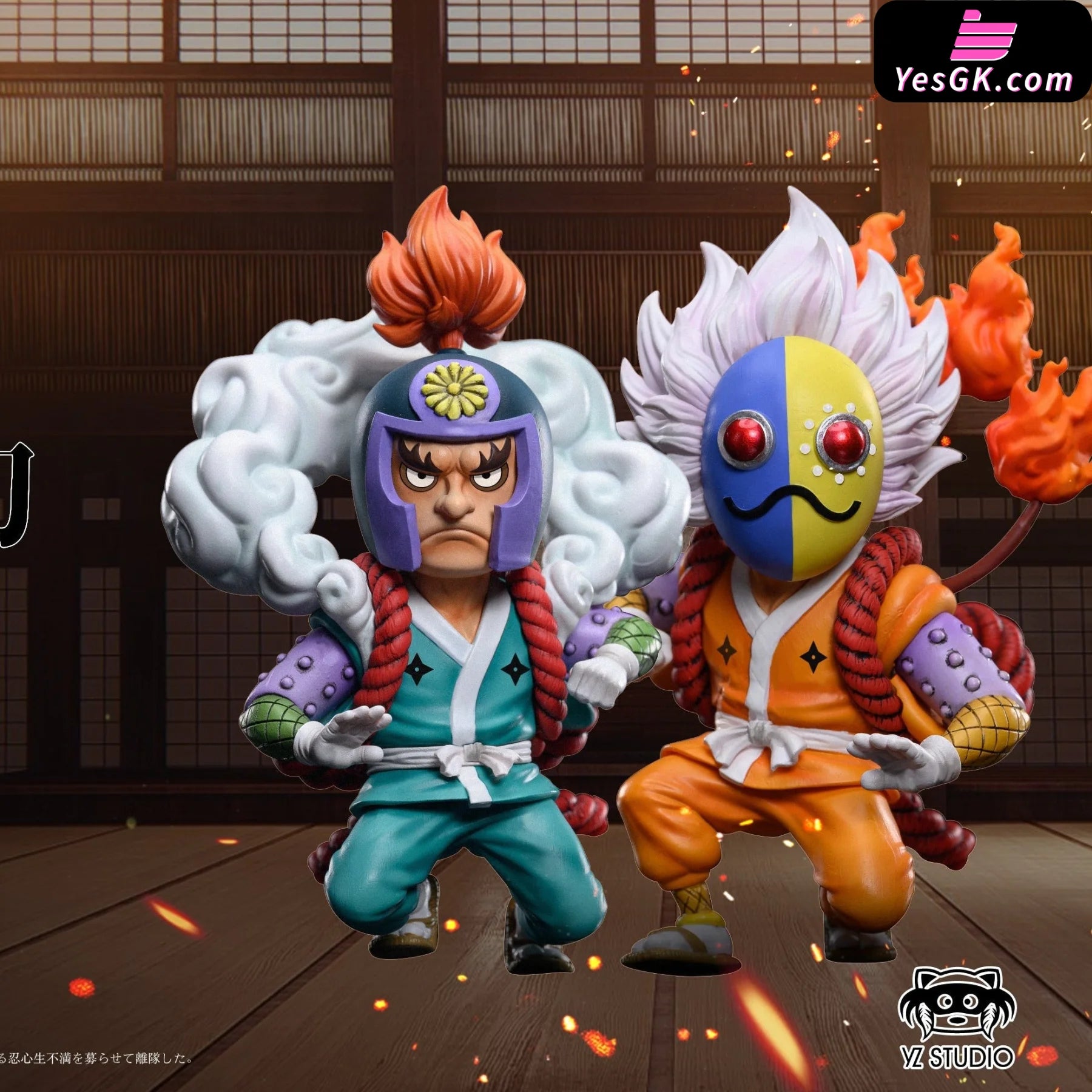 One Piece Orochi_Oniwabanshu Raijin & Fujin Statue - Yz Studio [Pre-Order]