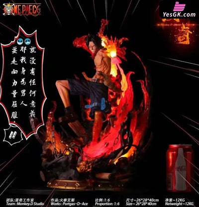 One Piece Portgas D Ace 1/6 GK Statue - Monkey.D Studio [In-Stock] - Full Payment - One Piece