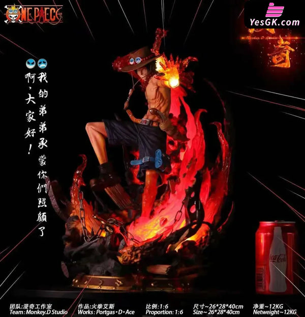 One Piece Portgas D Ace 1/6 GK Statue - Monkey.D Studio [In-Stock] - Full Payment - One Piece