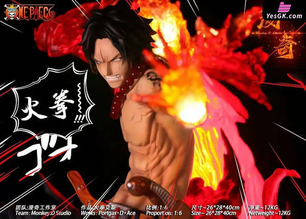 One Piece Portgas D Ace 1/6 GK Statue - Monkey.D Studio [In-Stock] - Full Payment - One Piece