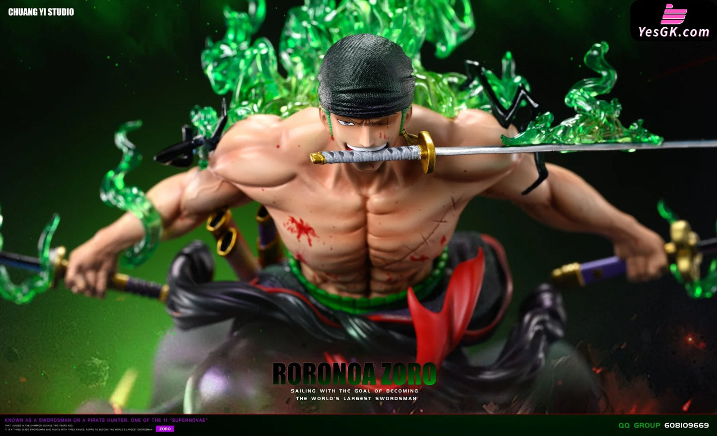 One Piece Purgatory Demon Slash Zoro Resin Statue - Chuangyi Studio [Pre-Order]