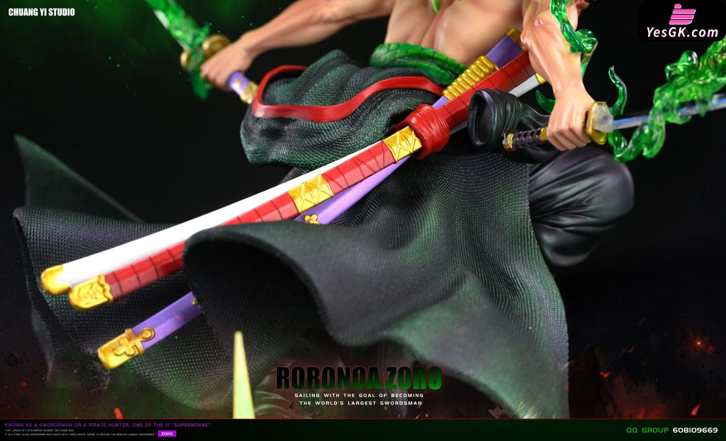 One Piece Purgatory Demon Slash Zoro Resin Statue - Chuangyi Studio [Pre-Order]