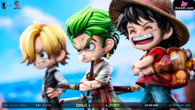 One Piece Q version The Three Strongest Luffy & Zoro & Sanji GK Statue - Big Feeler Studio & XOX Studio [Pre-Order] One