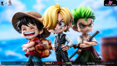 One Piece Q version The Three Strongest Luffy & Zoro & Sanji GK Statue - Big Feeler Studio & XOX Studio [Pre-Order] One