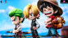 One Piece Q version The Three Strongest Luffy & Zoro & Sanji GK Statue - Big Feeler Studio & XOX Studio [Pre-Order] One