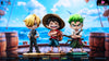 One Piece Q version The Three Strongest Luffy & Zoro & Sanji GK Statue - Big Feeler Studio & XOX Studio [Pre-Order] One