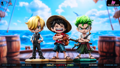 One Piece Q version The Three Strongest Luffy & Zoro & Sanji GK Statue - Big Feeler Studio & XOX Studio [Pre-Order] One