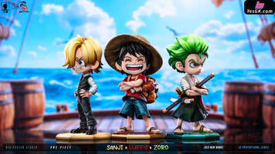 One Piece Q version The Three Strongest Luffy & Zoro & Sanji GK Statue - Big Feeler Studio & XOX Studio [Pre-Order]