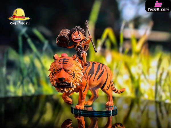 One Piece Riding Tiger & Luffy WCF GK Statue - One Piece Studio [In-Stock] - Full Payment / Blue Base Version - One