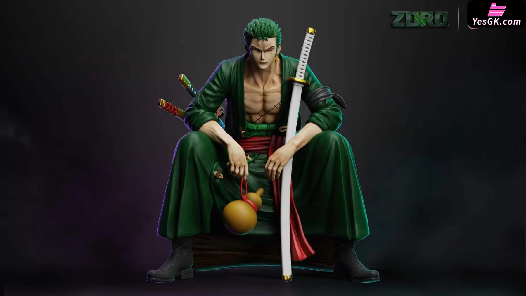 One Piece Roronoa Zoro Series #2 Sitting Statue - Dod & Zoro Studio [Pre-Order]