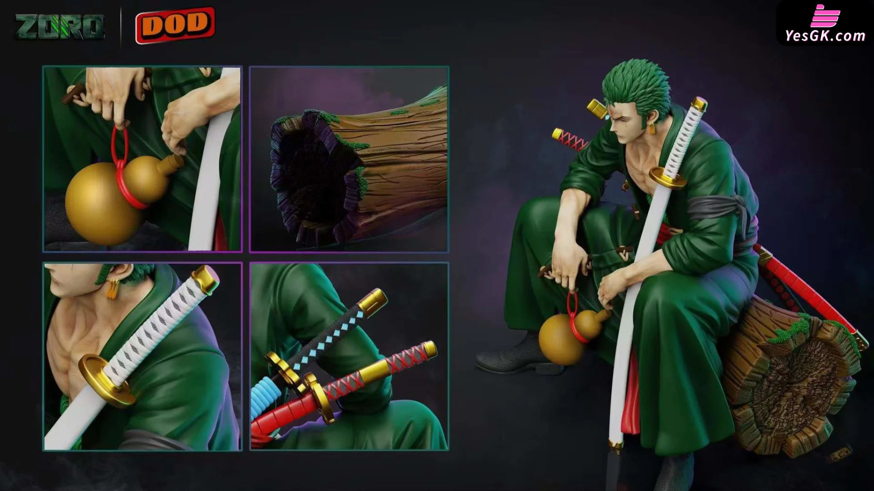 One Piece Roronoa Zoro Series #2 Sitting Statue - Dod & Zoro Studio [Pre-Order]