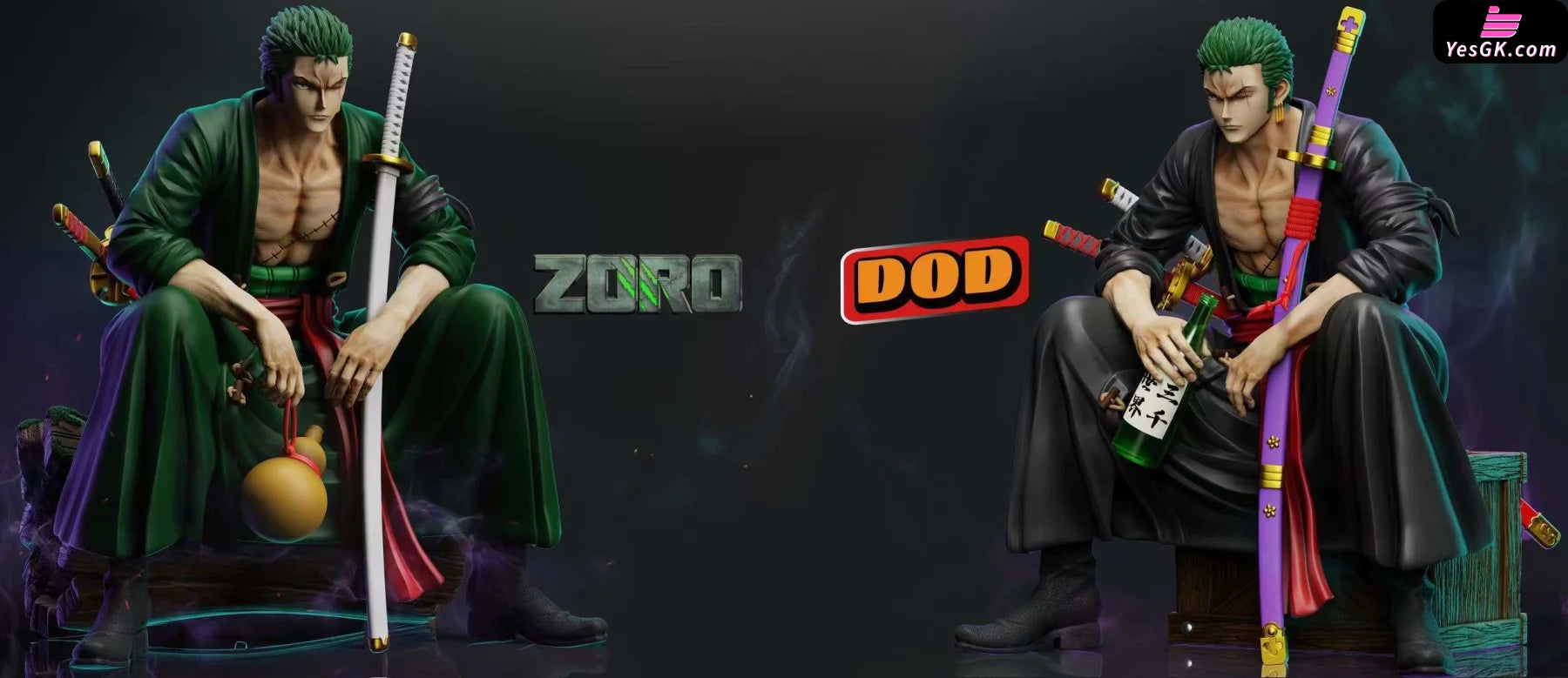 One Piece Roronoa Zoro Series #2 Sitting Statue - Dod & Zoro Studio [Pre-Order]