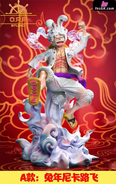 One Piece Scene #4 - Nika Luffy Resin Statue - OPP Studio [Pre-Order] Deposit / A: Year of the Rabbit Nika Luffy One