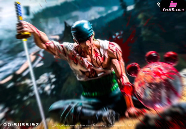 One Piece Seated Bloody Zoro GK Statue - Wings Studio [In-Stock] - Full Payment - One Piece