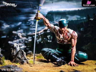 One Piece Seated Bloody Zoro GK Statue - Wings Studio [In-Stock] - Full Payment - One Piece