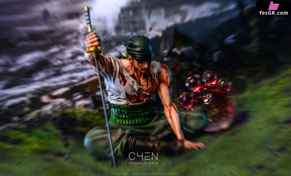 One Piece Seated Bloody Zoro GK Statue - Wings Studio [In-Stock] - Full Payment - One Piece