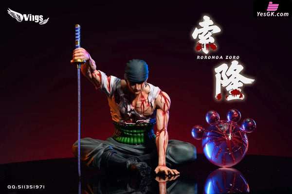 One Piece Seated Bloody Zoro GK Statue - Wings Studio [In-Stock] - Full Payment - One Piece