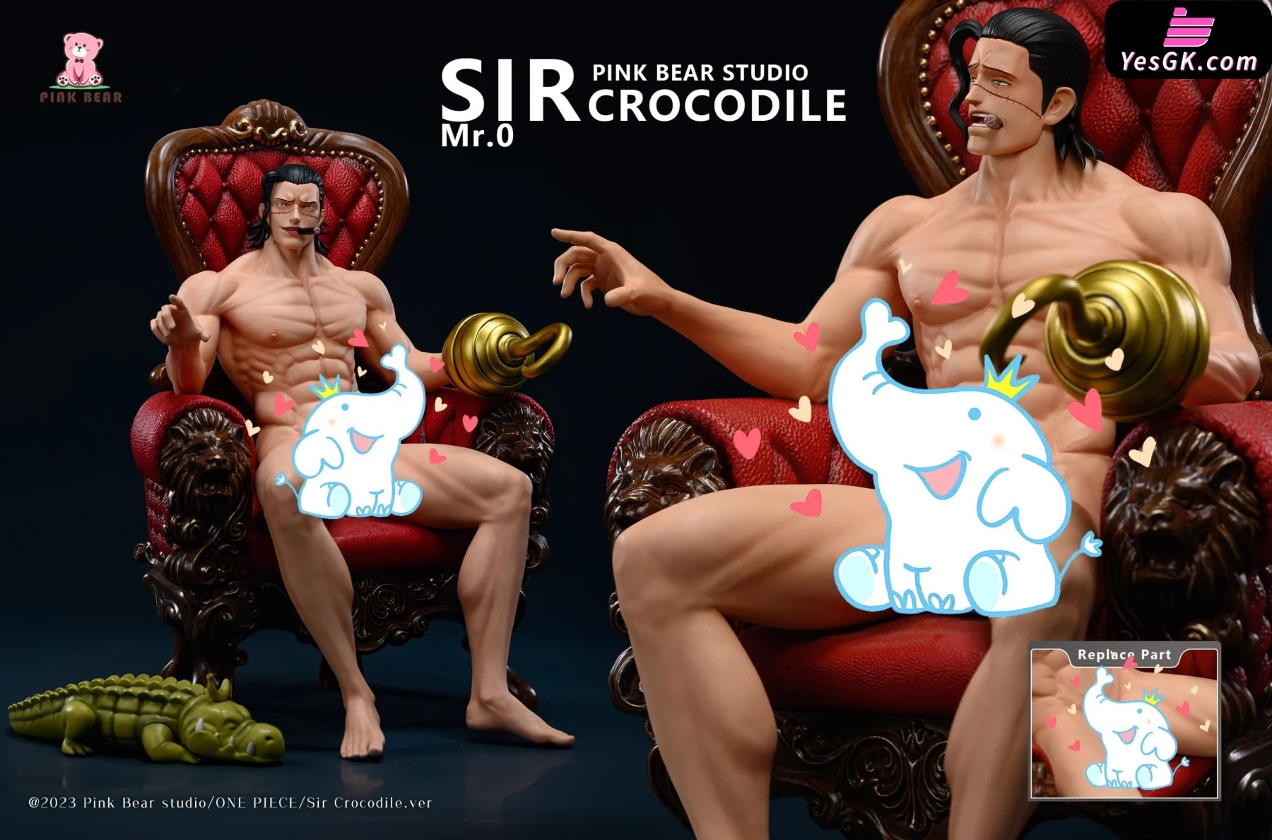 One Piece Sir Crocodile Statue - Pink Bear Studio [Pre-Order]