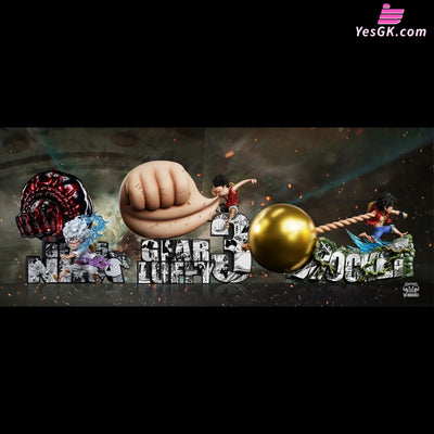 One Piece Skypiea Arc 047 & Nameplate Series #4 Golden Spinning Bomb Luffy GK Statue - YZ Studio [Pre-Order] One Piece