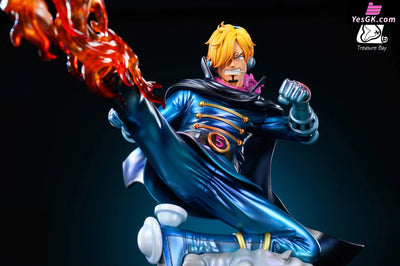 One Piece Straw Hat Pirates Germa 66 Sanji & Invisible Black Sanji GK Statue - Treasure Bay Studio [Pre-Order] Full