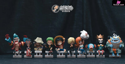 One Piece Straw Hat Pirates #Last Franky & Brook Jinbe Resin Statue - Showhand Studio [Pre-Order]