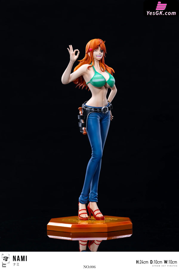 One Piece Straw Hat Pirates Series #6 Nami GK Statue SPK Studio [Pre Order] Deposit / Octagonal / A:Orange Clima Tact