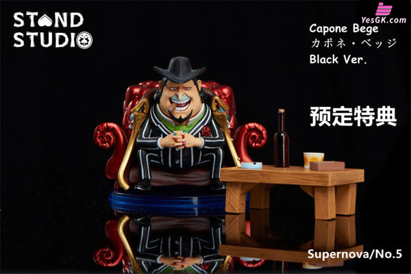 One Piece Supernova Capone Bege Resin Statue - Stand Studio [Pre-Order Closed] Full Payment / Black