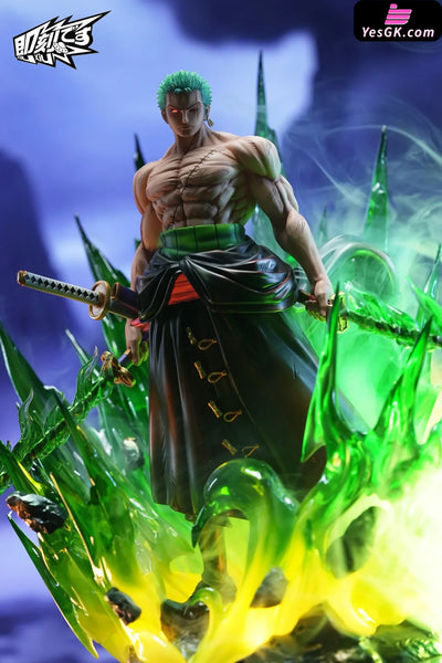 One Piece Swordsman Series #1 Green Hair Roronoa Zoro GK Statue - Ji Ke Studio [In-Stock] One Piece