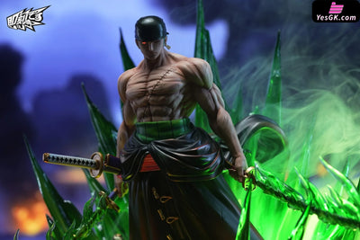One Piece Swordsman Series #1 Green Hair Roronoa Zoro GK Statue - Ji Ke Studio [Pre-Order Closed] Deposit / Lighting
