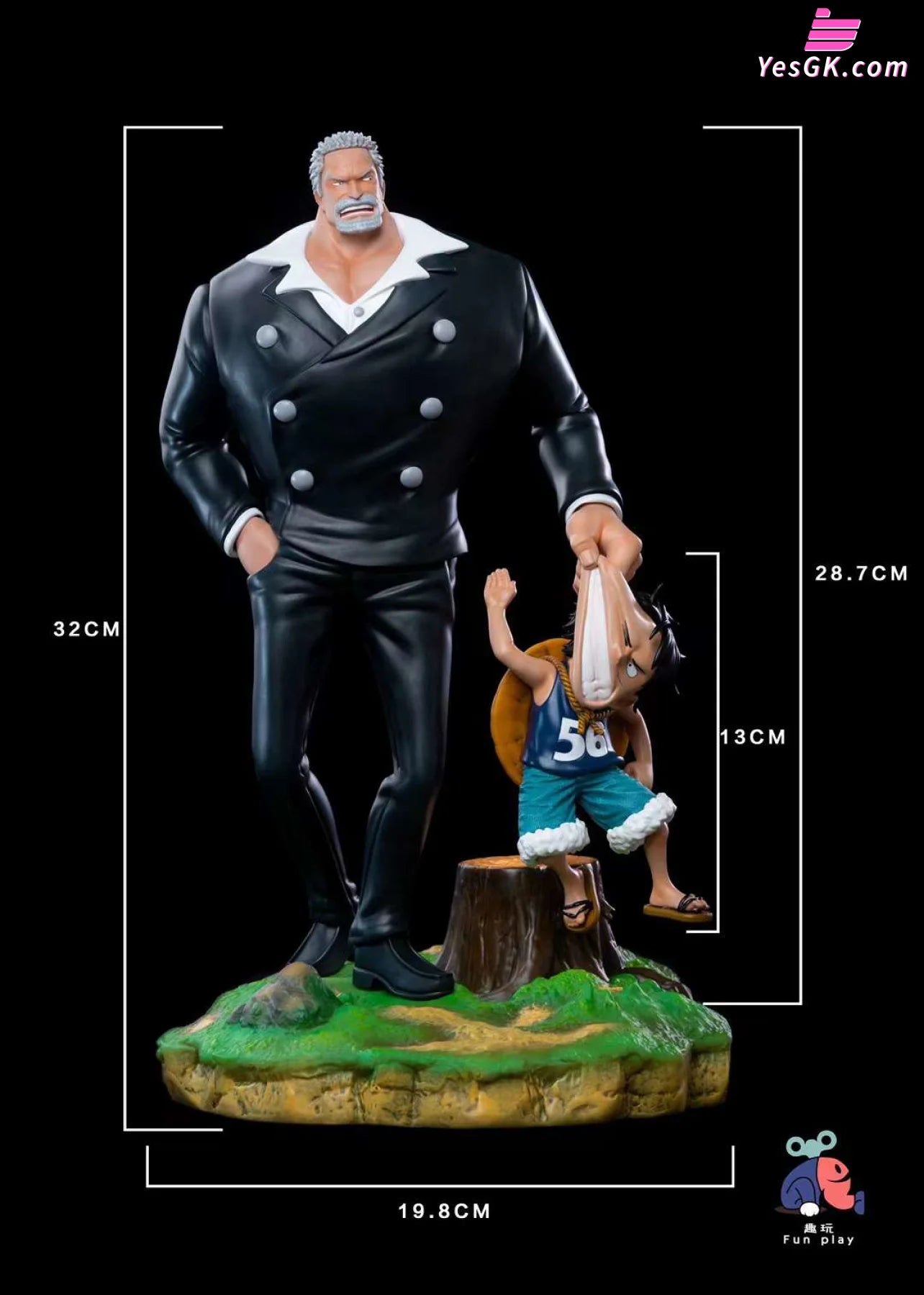 One Piece Ten Years Ago 01: Monkey D. Garp & Luffy Resin Statue - Fun Play Studio [Pre-Order]