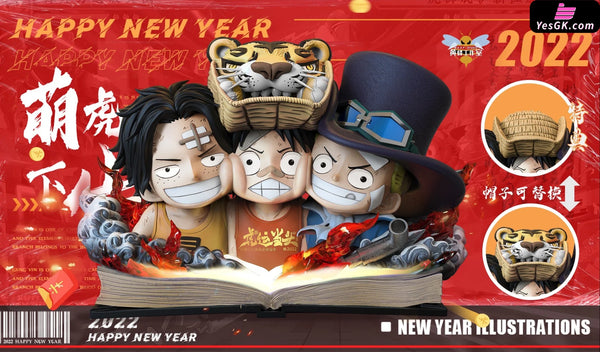 One Piece The Three Brothers Happy New Year Ace Luffy Sabo 1/3 GK Statue - Wasp Studio [In-Stock] - Full Payment - One