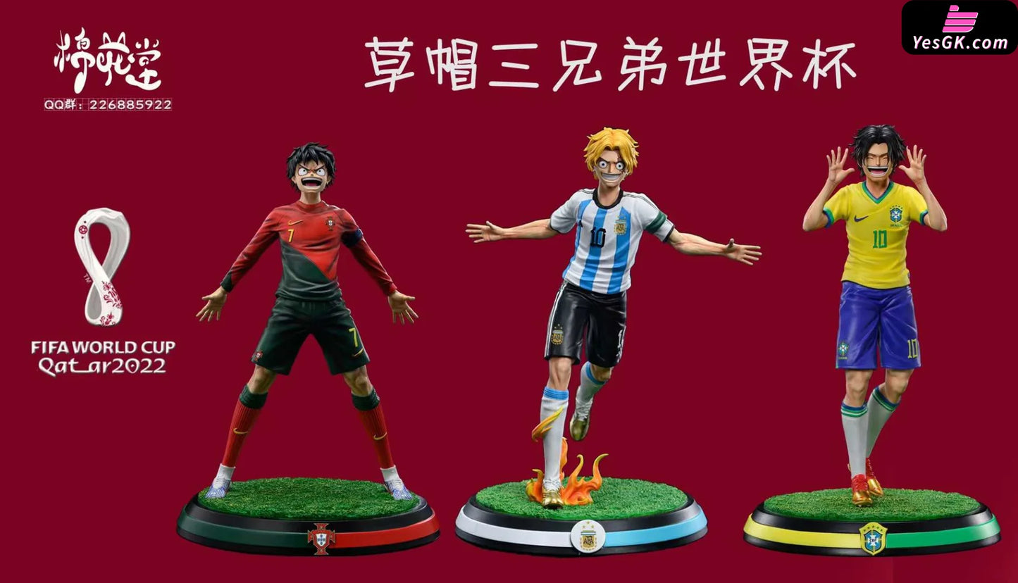 One Piece The World Cup Of The Three Brothers Straw Hat - Neymar Ace Resin Statue M.h.t Studio