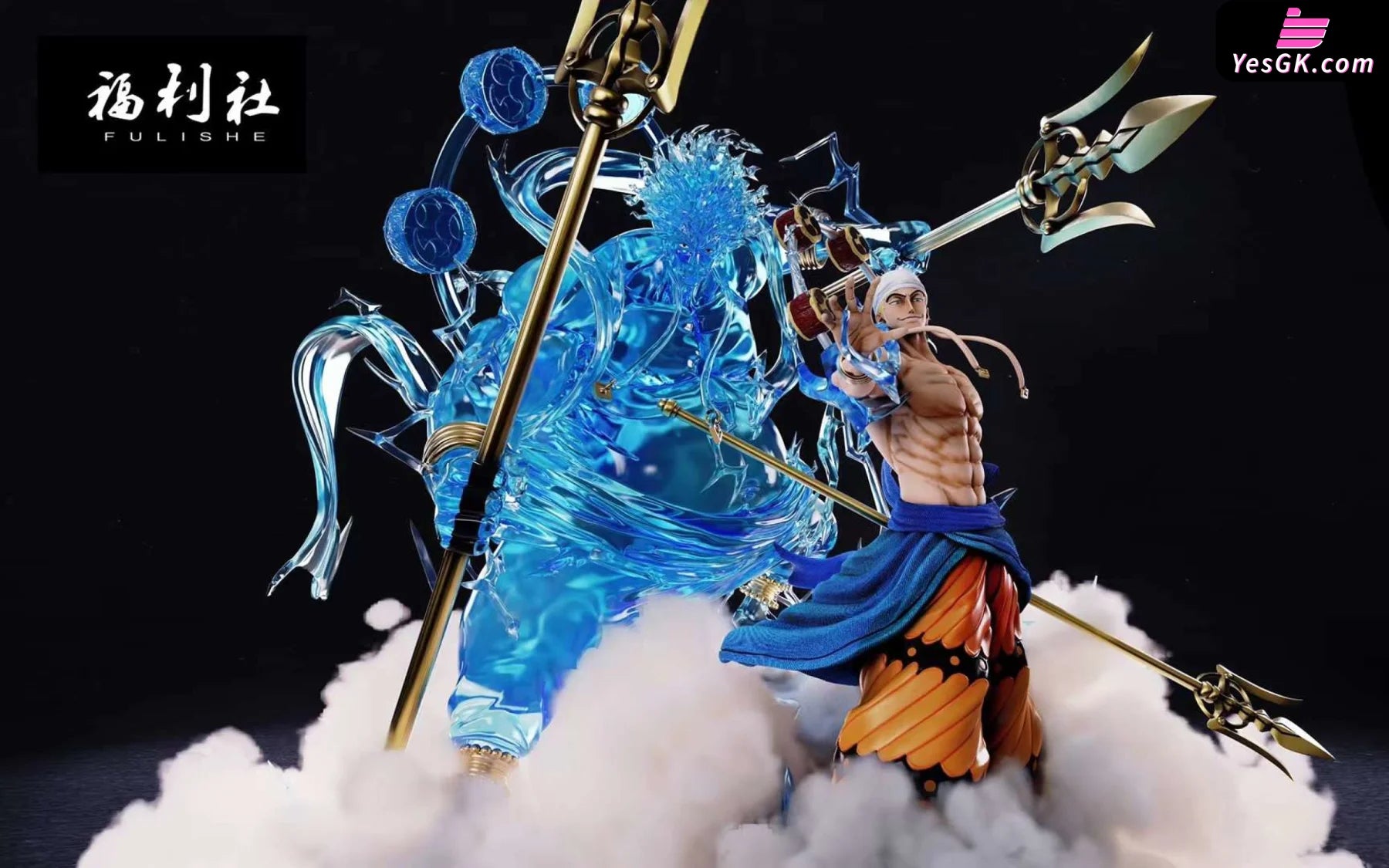 31cm Anime One Piece Enel Figure Thor Eneru Action Figures Statue