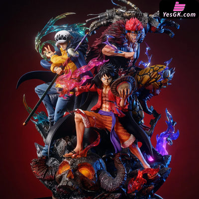 One Piece Three Captains - Monkey D. Luffy & Trafalgar Water Law Eustass Kid Statue Lx Studio [In