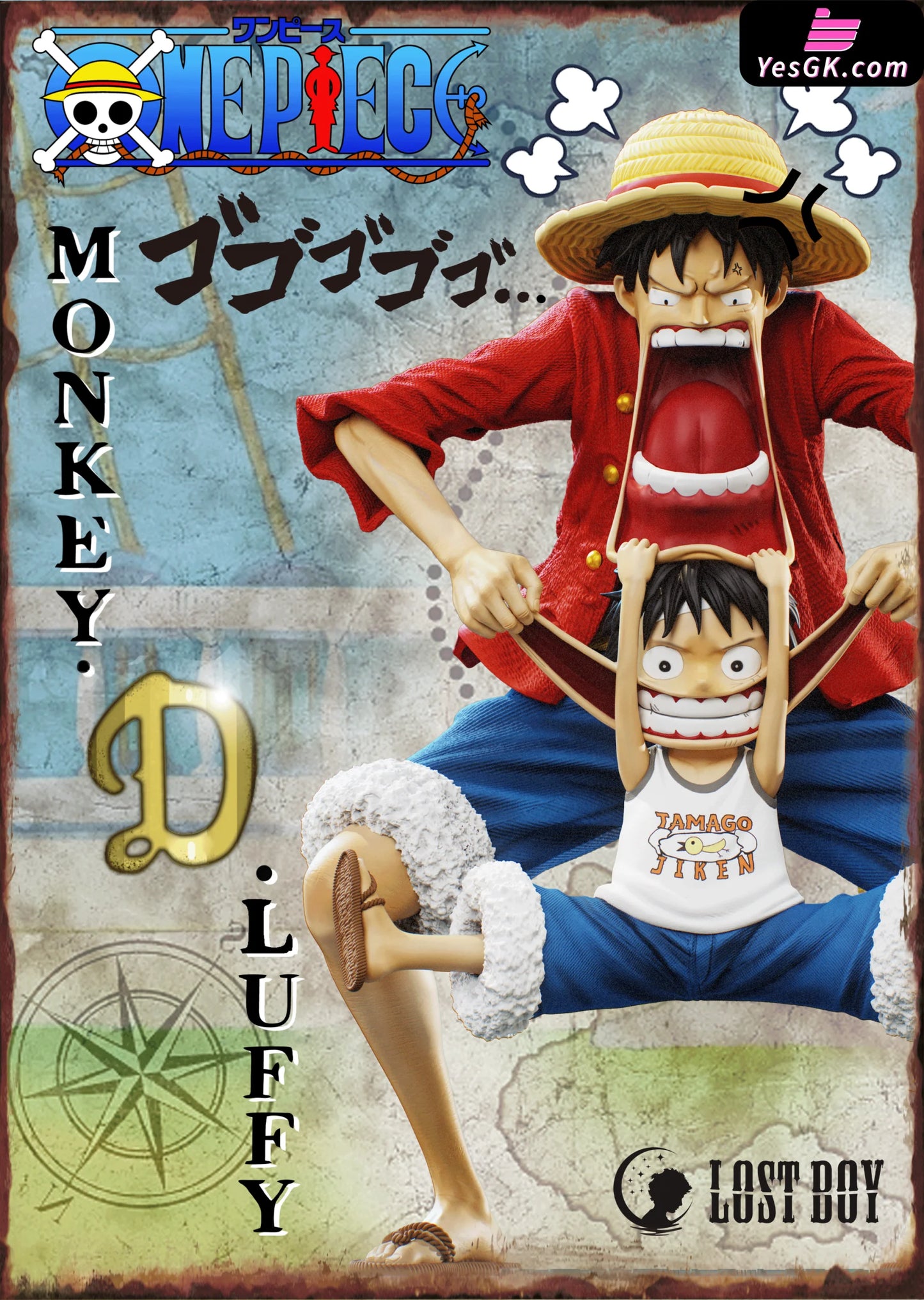 One Piece Time Travel Series 1St Luffy Statue - Lost Boy Studio [Pre-Order] Deposit / 1/6 Scale