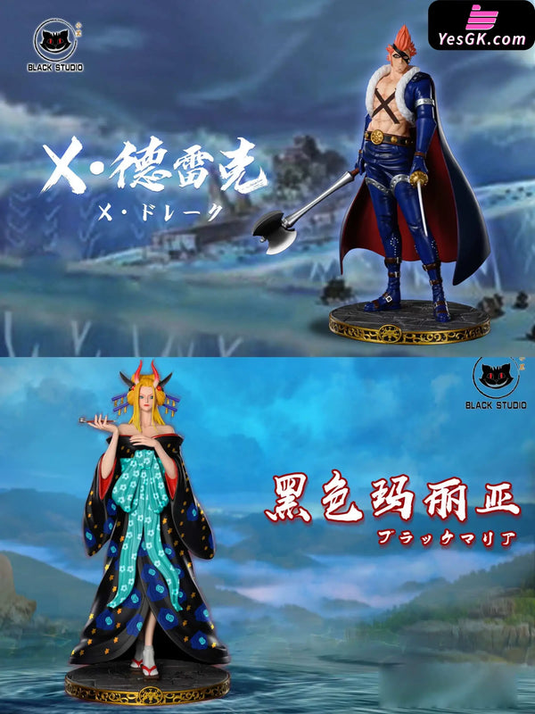 One Piece Tobi Roppo X-Drake & Black Maria GK Statue - Black Studio [In-Stock] - Full Payment - One Piece