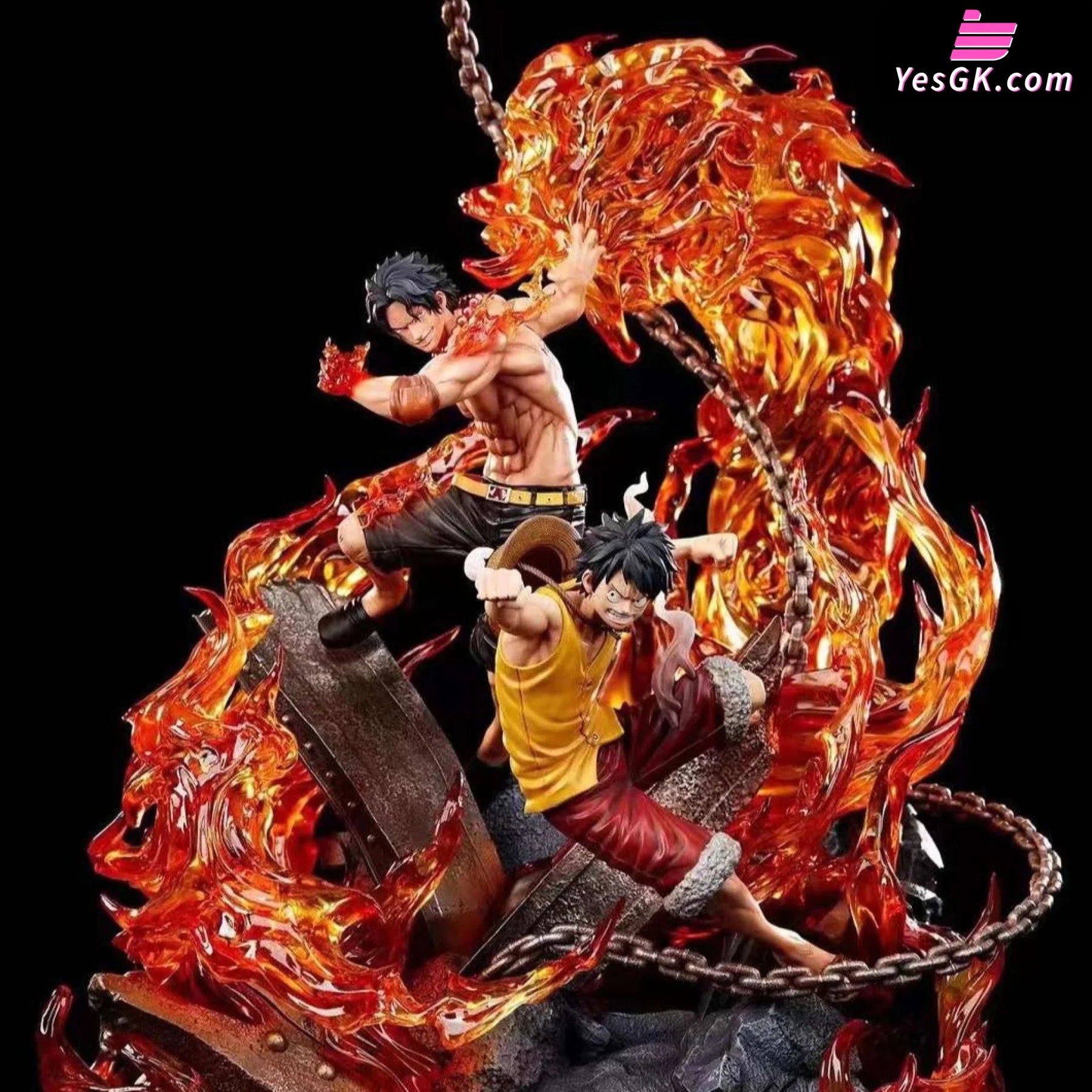 One Piece Top Wars Series Luffy & Ace Statue - Ryu Studio [Pre-Order]