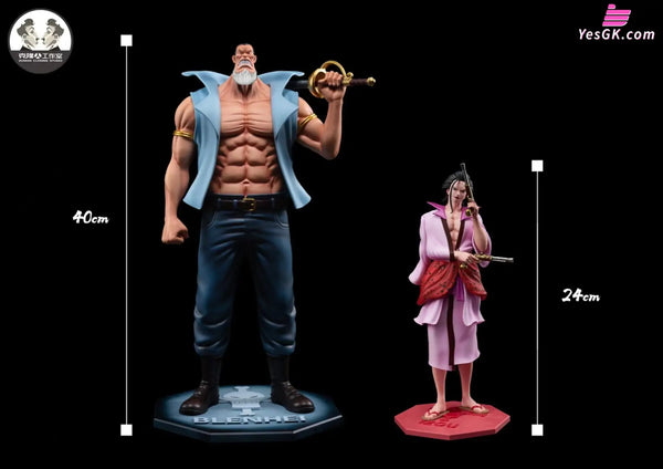 One Piece Whitebeard 16 Captains Series #10 Izou + #11 Blenheim Resin Statue - Clone Studio