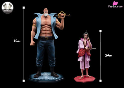 One Piece Whitebeard 16 Captains Series #10 Izou + #11 Blenheim Resin Statue - Clone Studio