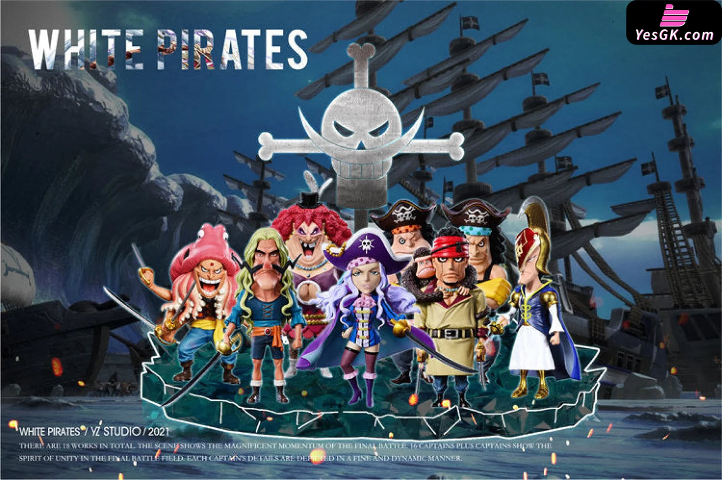 One Piece Whitebeard Pirates Decalvan Brothers Resin Statue - Yz Studio [Pre-Order Closed]