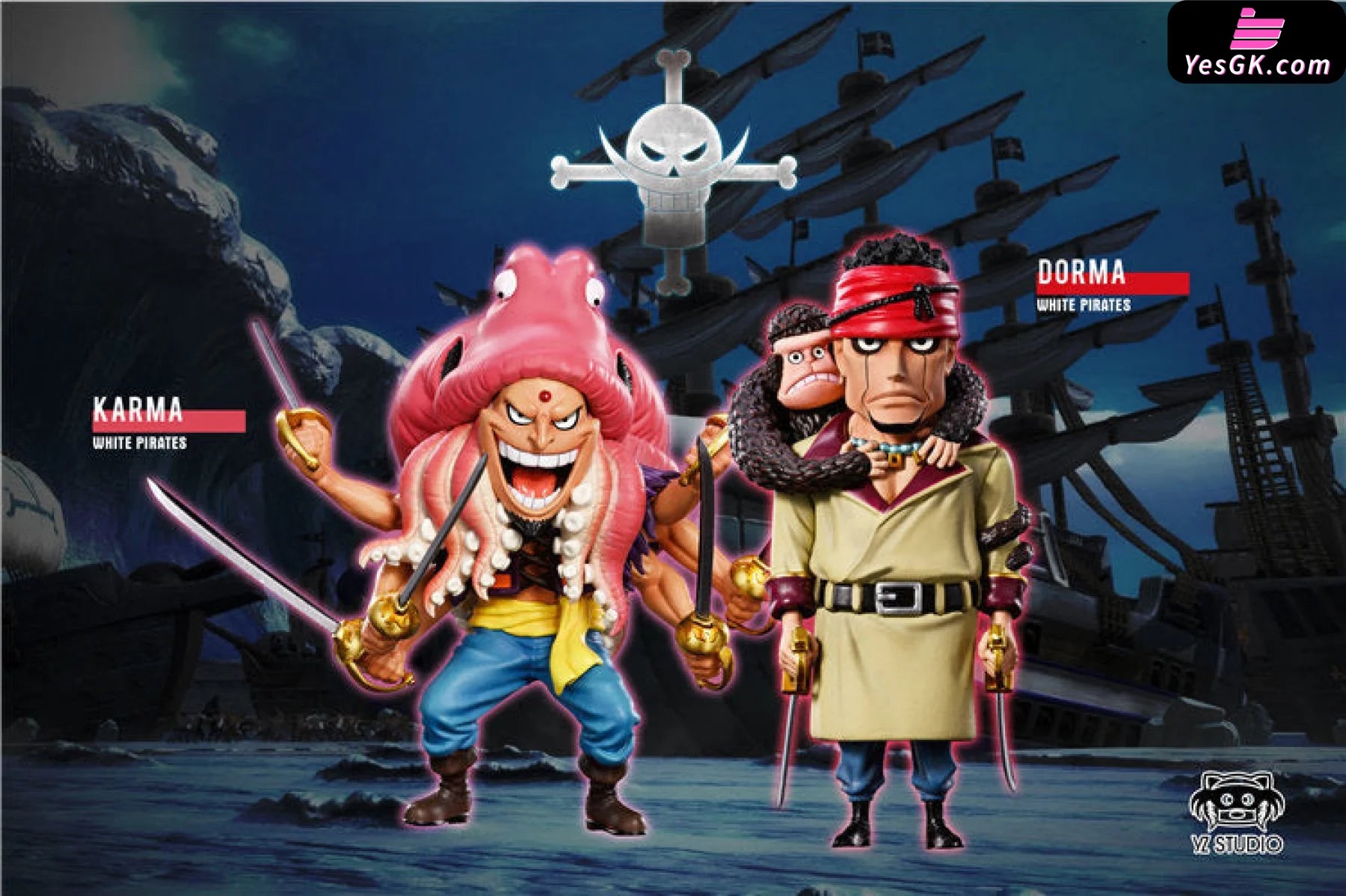One Piece Whitebeard Pirates Doma And Karma Resin Statue - Yz Studio [Pre-Order Closed]
