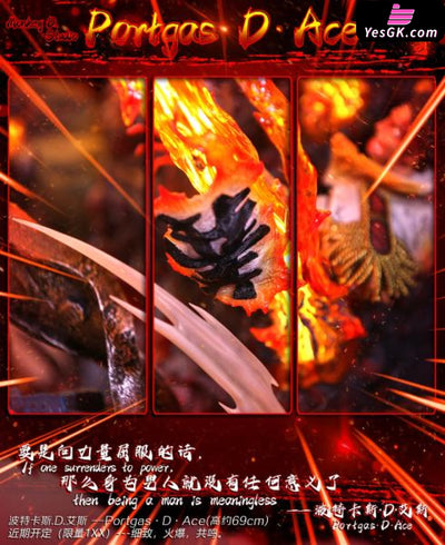 One Piece Will of Fire Portcas D. Ace 1/6 GK Statue - Monkey.D Studio [In-Stock] - One Piece