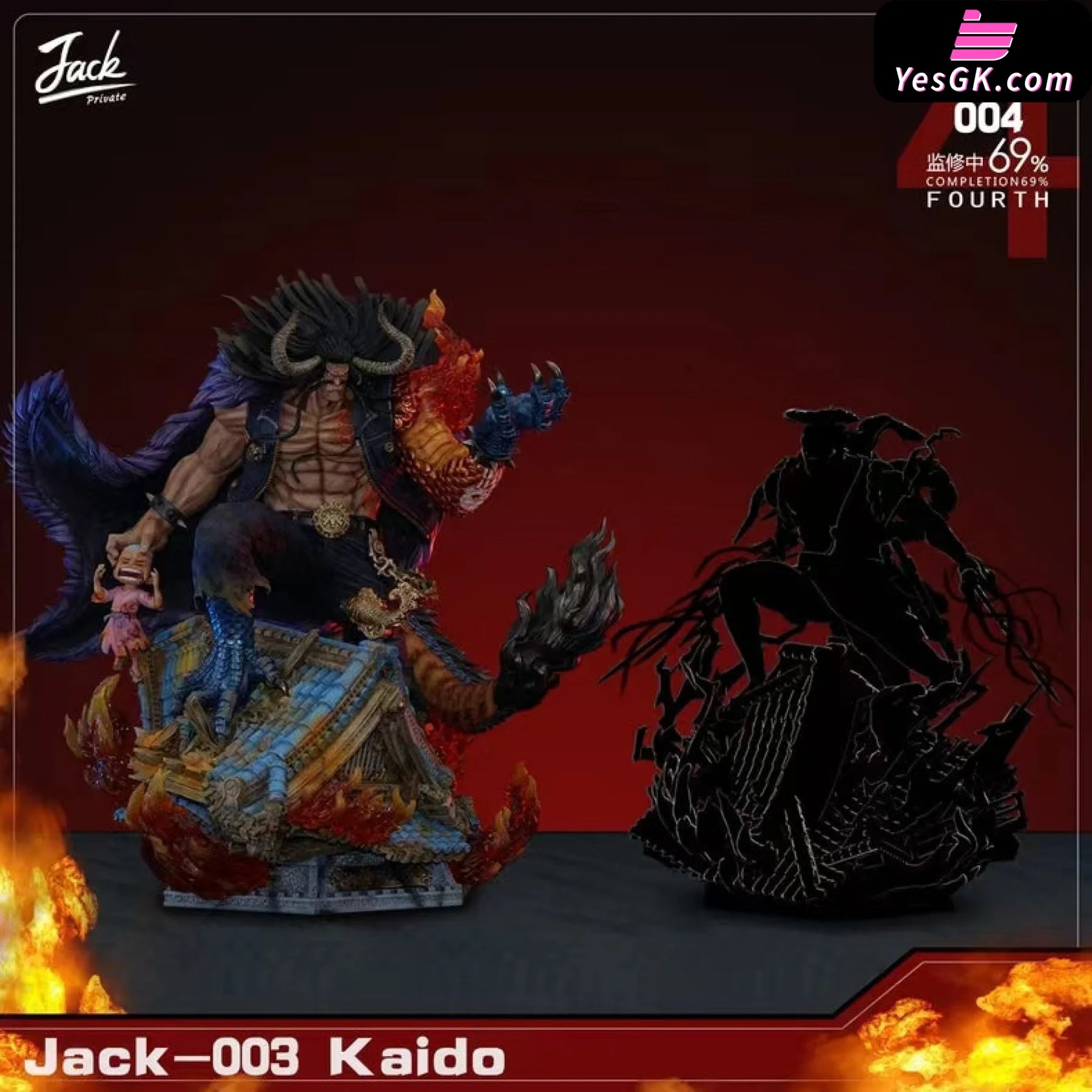 Pre order】OMG Studio One-Piece Yonko KAIDO Pirates King Jack Queen Resin  Statue Deposit