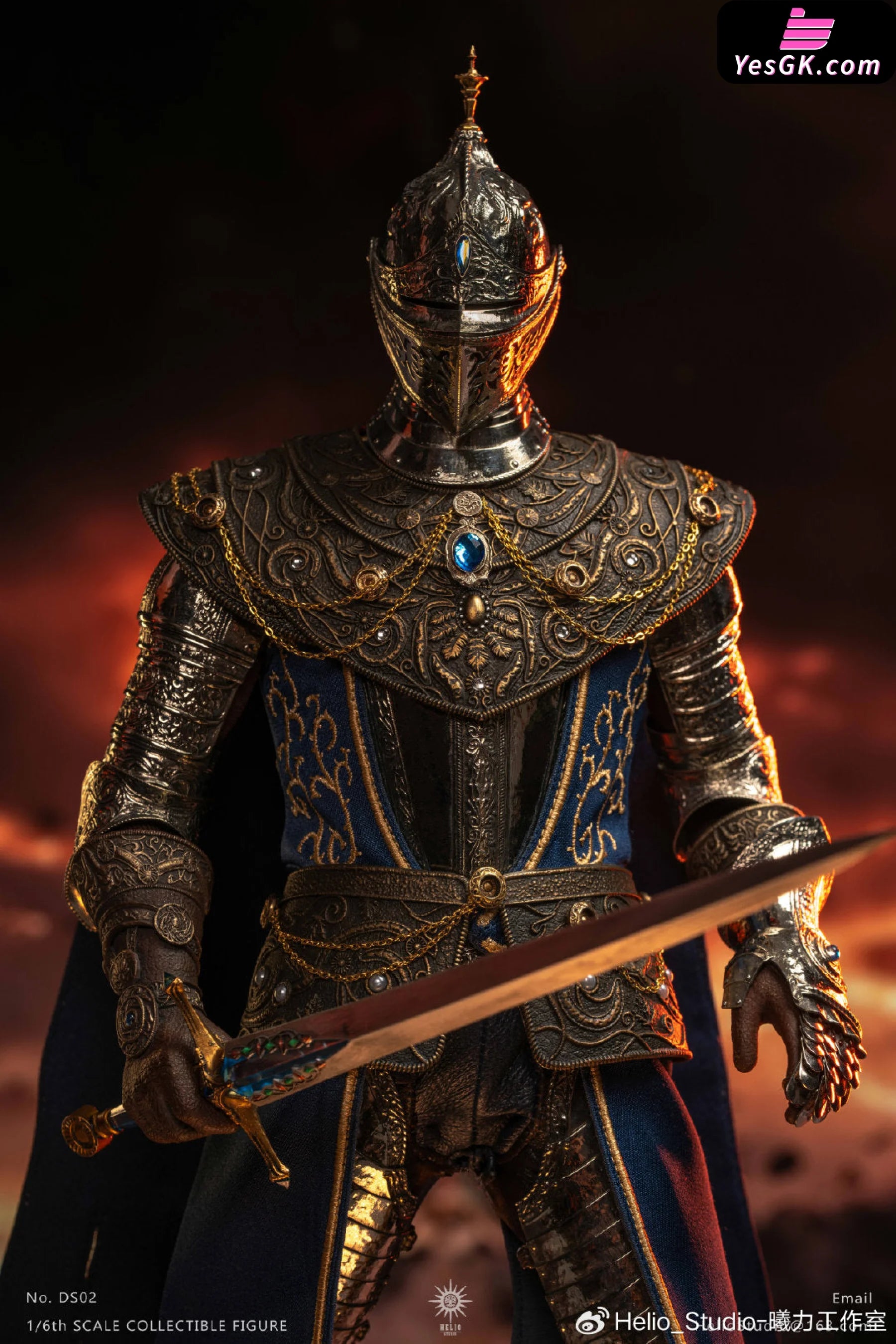 Original 1/6 Enchanted Knight #DS02 White Copper Statue - Helio Original 1/6 Enchanted Knight #DS02 White Copper Statue - Helio