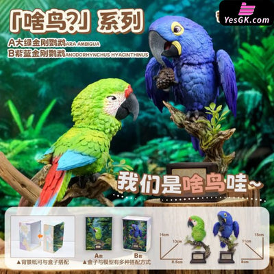 Original Bird Series Ara Ambigua & Anodorhynchus Hyacinthinus Figure - Animal BangBang Studio [In-Stock] - Original